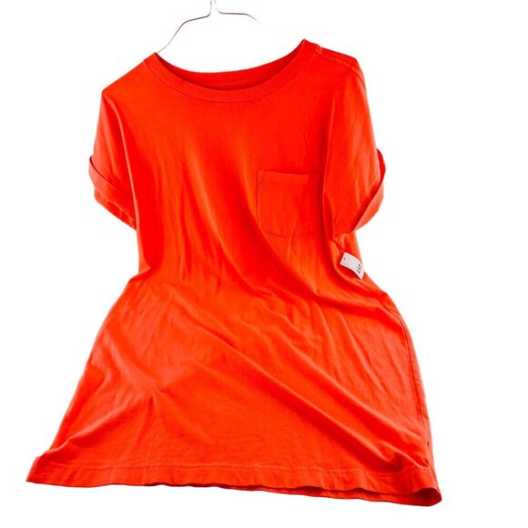 GAP T Shirt Dress size Large Short Sleeves Orange Flourescent NWT - Picture 1 of 5